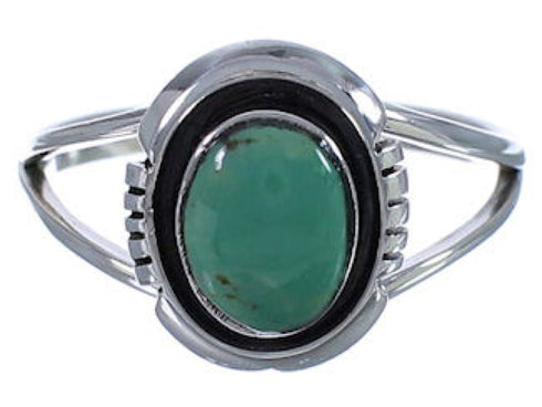 Turquoise Sterling Silver Southwestern Jewelry Ring Size 7-1/2 TX41714